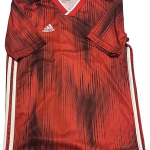 $25 Adidas Kids Red and Black Gradient Jersey